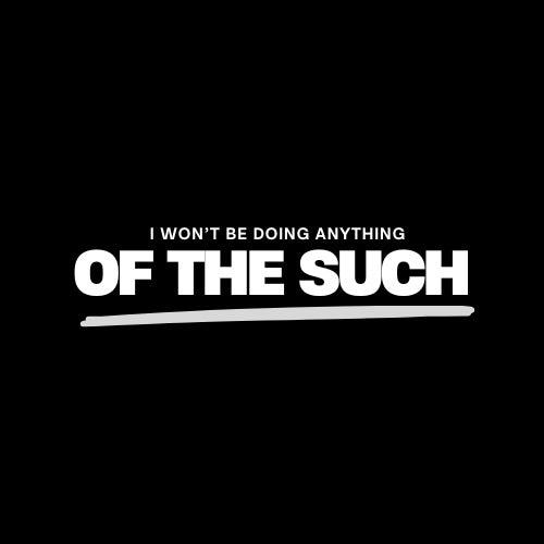 Black "Of The Such Tee"
